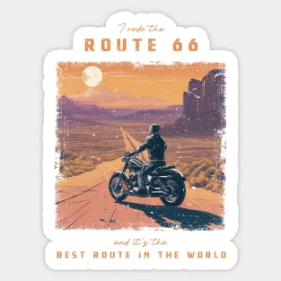 The U.S. Route 66 - best motorcycle route in the world Sticker